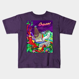 wolf illusion art Kids T-Shirt